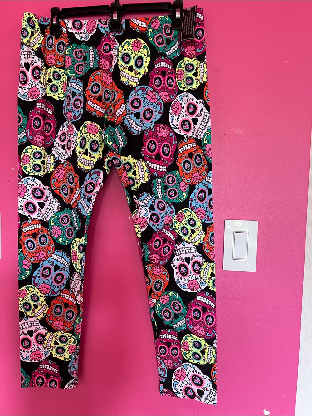 No Boundaries Leggings with Multicolor Sugar Skull Print Size 15/17 Junior’s XL